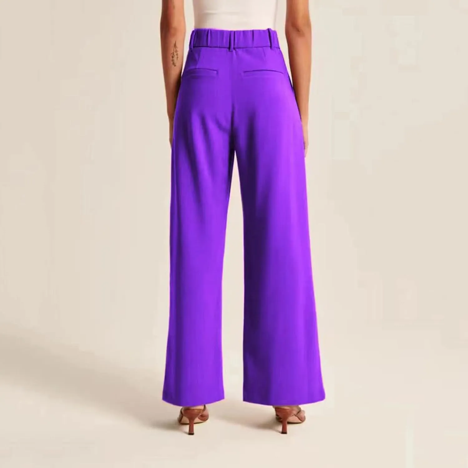 Wide Leg Trousers for Women Formal High Waist Straight Work Pants Plus Size Palazzo Dressy Casual Flowy Business Pants