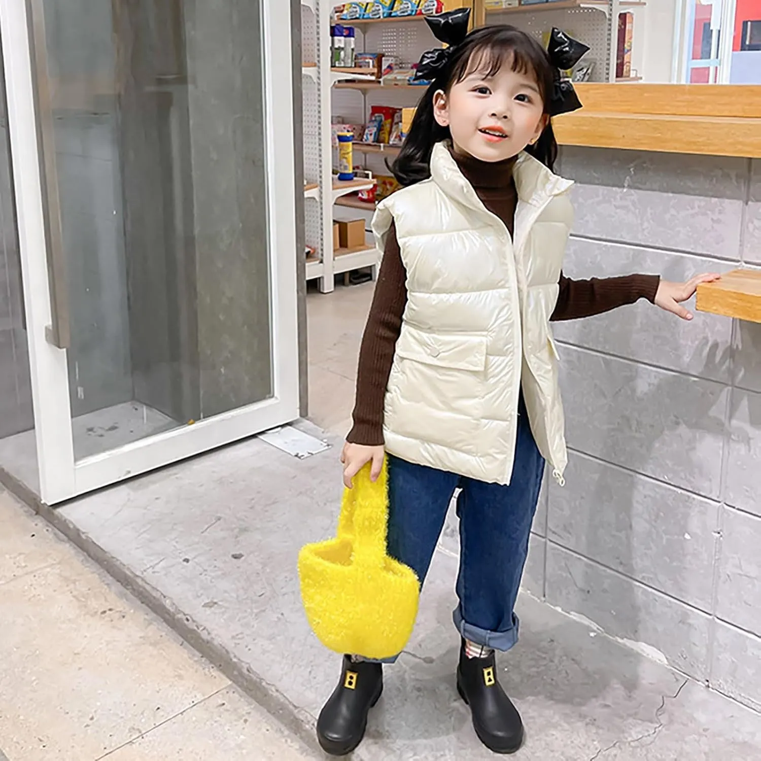 Winter Down Coats for Kids Baby Boys Girls Light Puffer Padded Jacket Toddler Bear Hoods Infant Outerwear