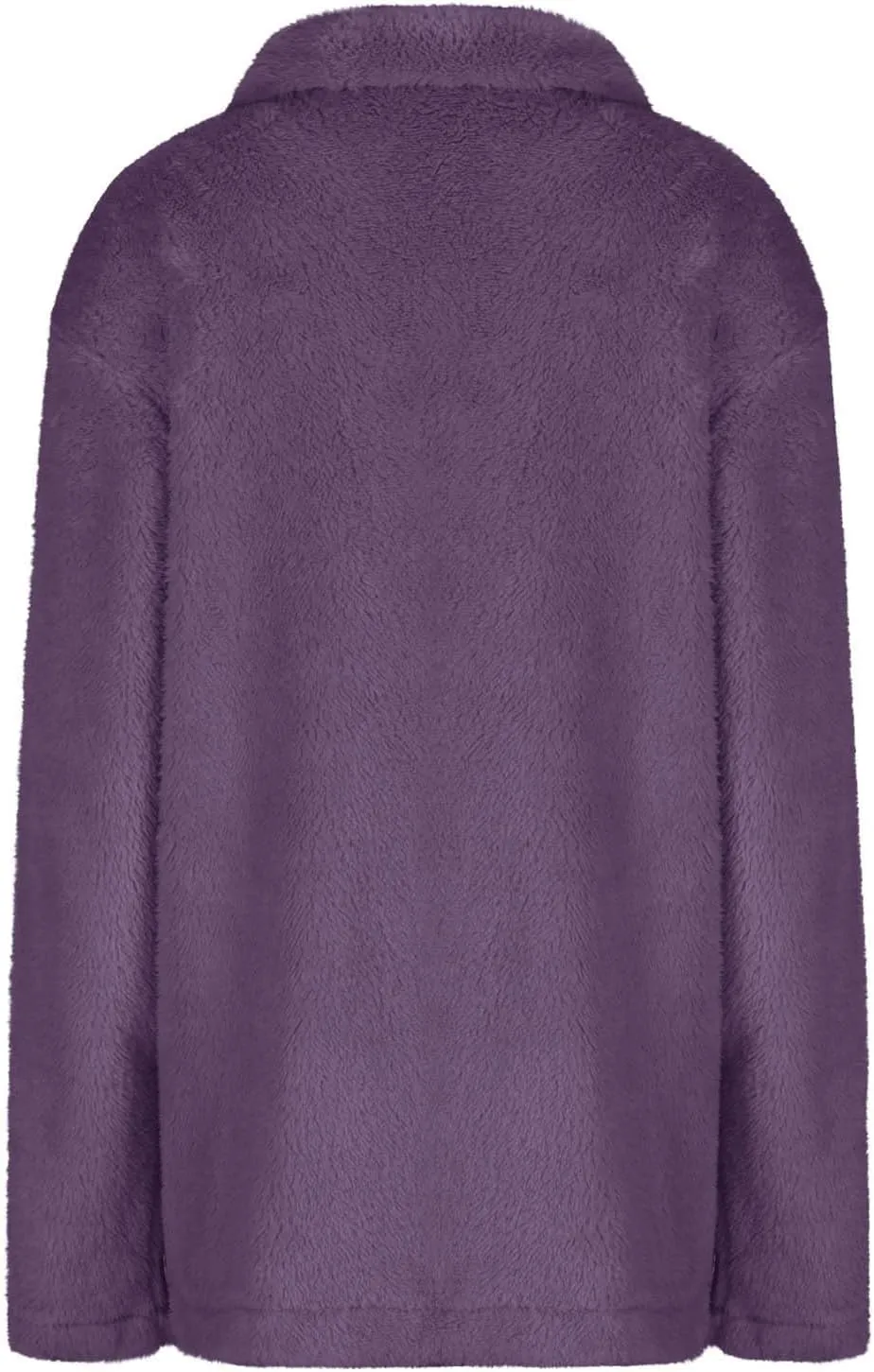 Winter Warm Fleece Jackets for Women Casual Lapel Long Sleeve Button Down Sherpa Coat Oversized Open Front Cardigans