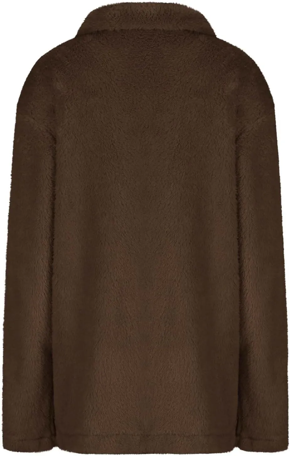 Winter Warm Fleece Jackets for Women Casual Lapel Long Sleeve Button Down Sherpa Coat Oversized Open Front Cardigans