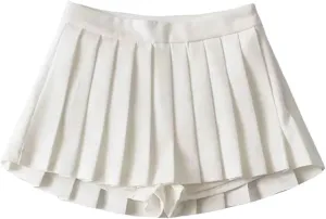 Women Sexy Pleated Skirts High Waist Vintage Mini Skirts
