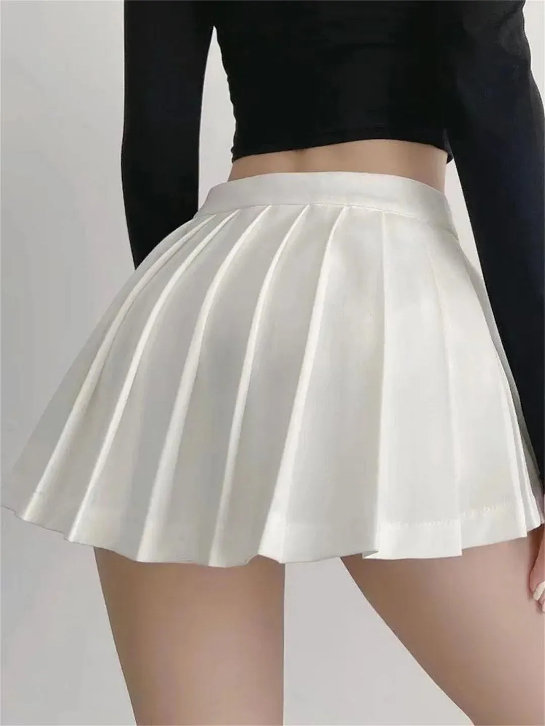 Women Sexy Pleated Skirts High Waist Vintage Mini Skirts