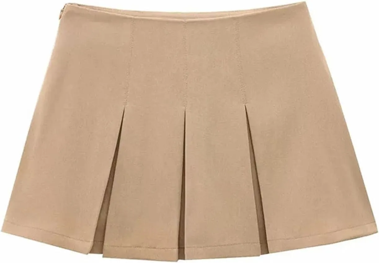 Women Spring Pleated Mini Skirts Women Mid Waist Shorts Skirts Woman Fashion Casual Party Skirts