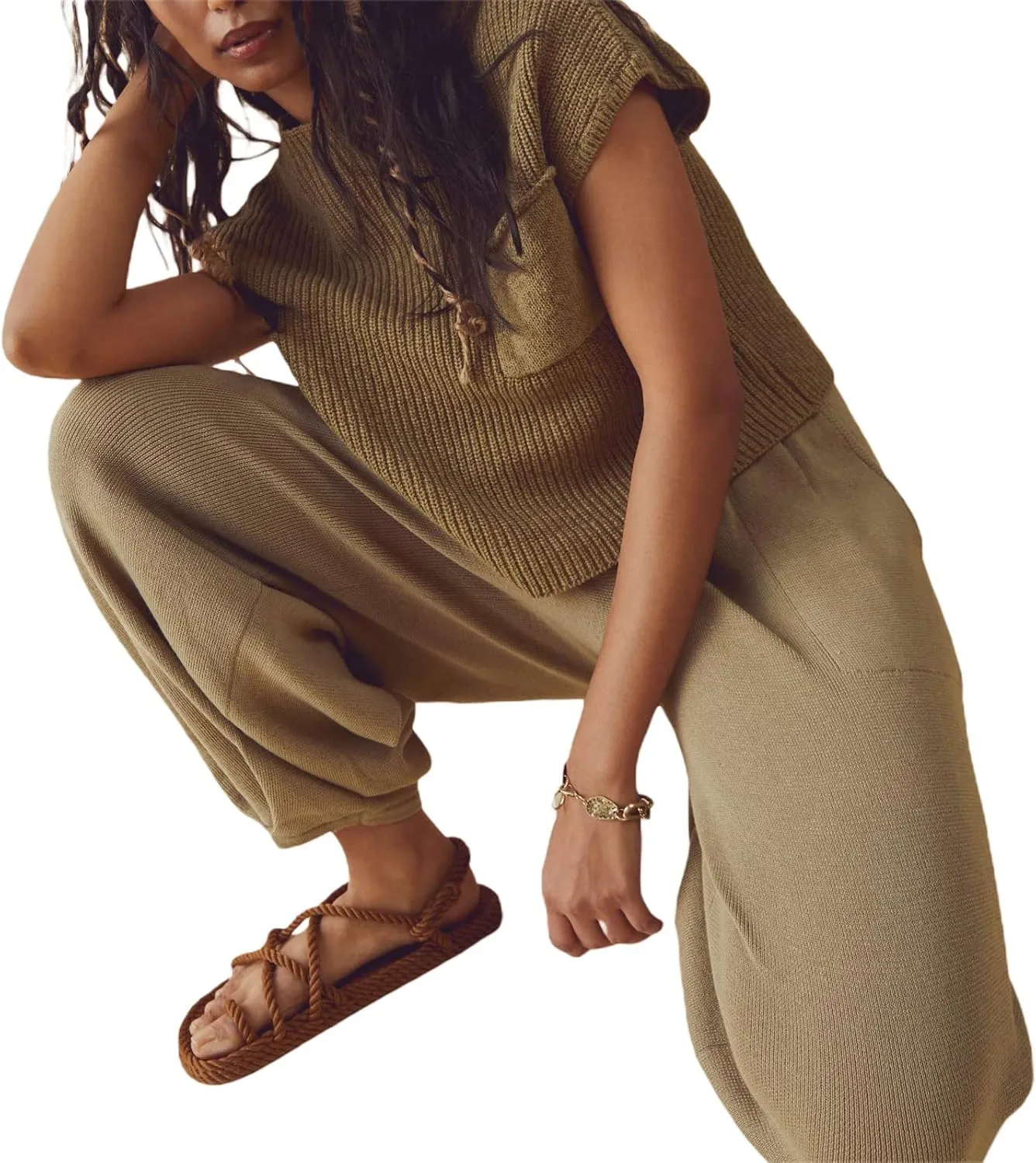 Women Vintage Turtleneck Sweater Vest Oversized Mock High Neck Knitted Gilet Casual Sleeveless Knitwear