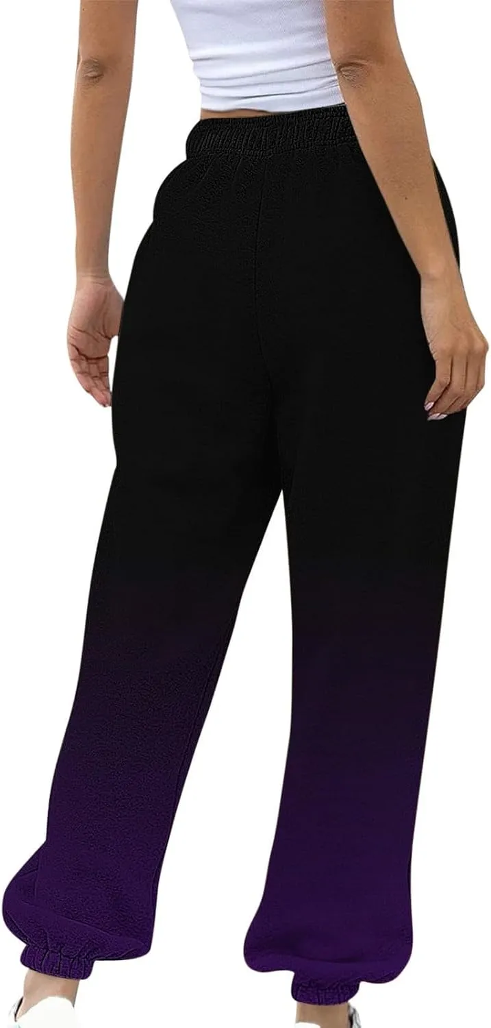 Women's Baggy Sweatpants Workout Active Joggers Pants High Waisted Drawstring Lounge Bottoms with Pockets