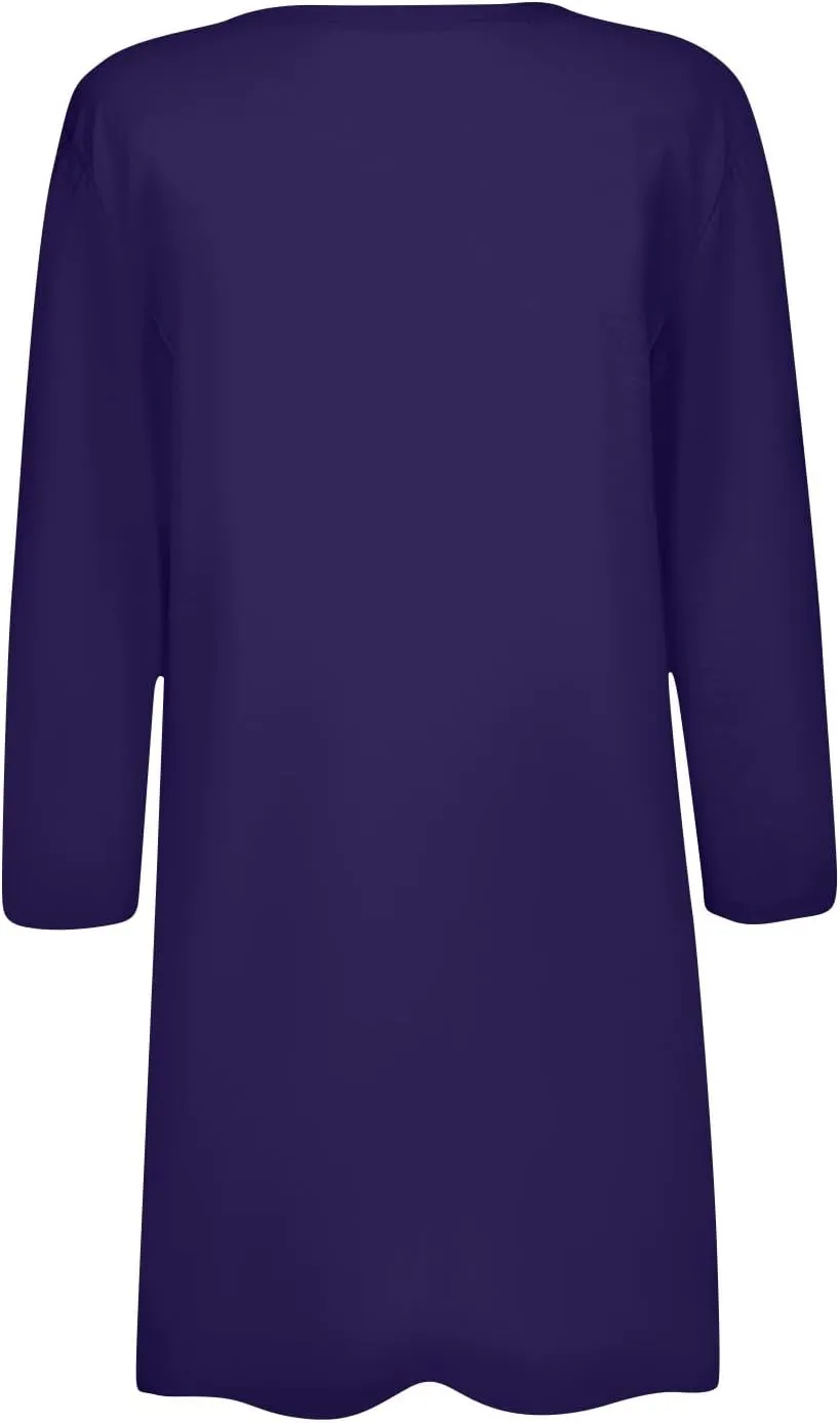 Women's Blazers & Suit Jackets, House Coats for Women with Pockets Solid 3/4 Sleeve Basic Summer Draped Cardigans