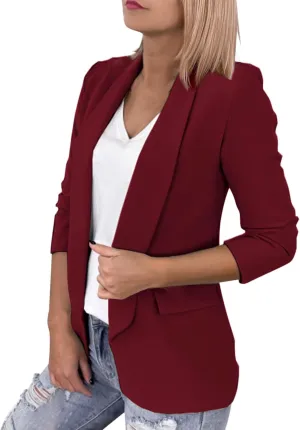 Women's Blazers & Suit Jackets Tweed Womens Blazers Long Sleeve Causal Fancy Jackets Fitted With Pockets Jackets