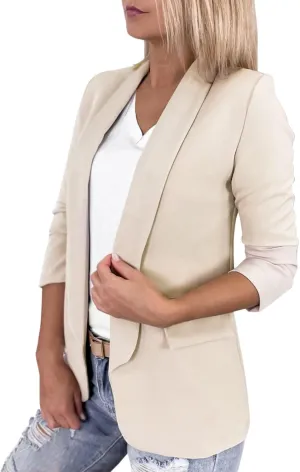 Women's Blazers & Suit Jackets Tweed Womens Blazers Long Sleeve Causal Fancy Jackets Fitted With Pockets Jackets