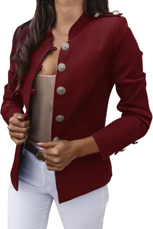 Womens Blazers for Work Casual Work Ladies Jackets Short Wool Fall Winter Jackets Baggy With Pockets Jackets