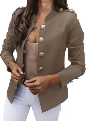 Womens Blazers for Work Casual Work Ladies Jackets Short Wool Fall Winter Jackets Baggy With Pockets Jackets