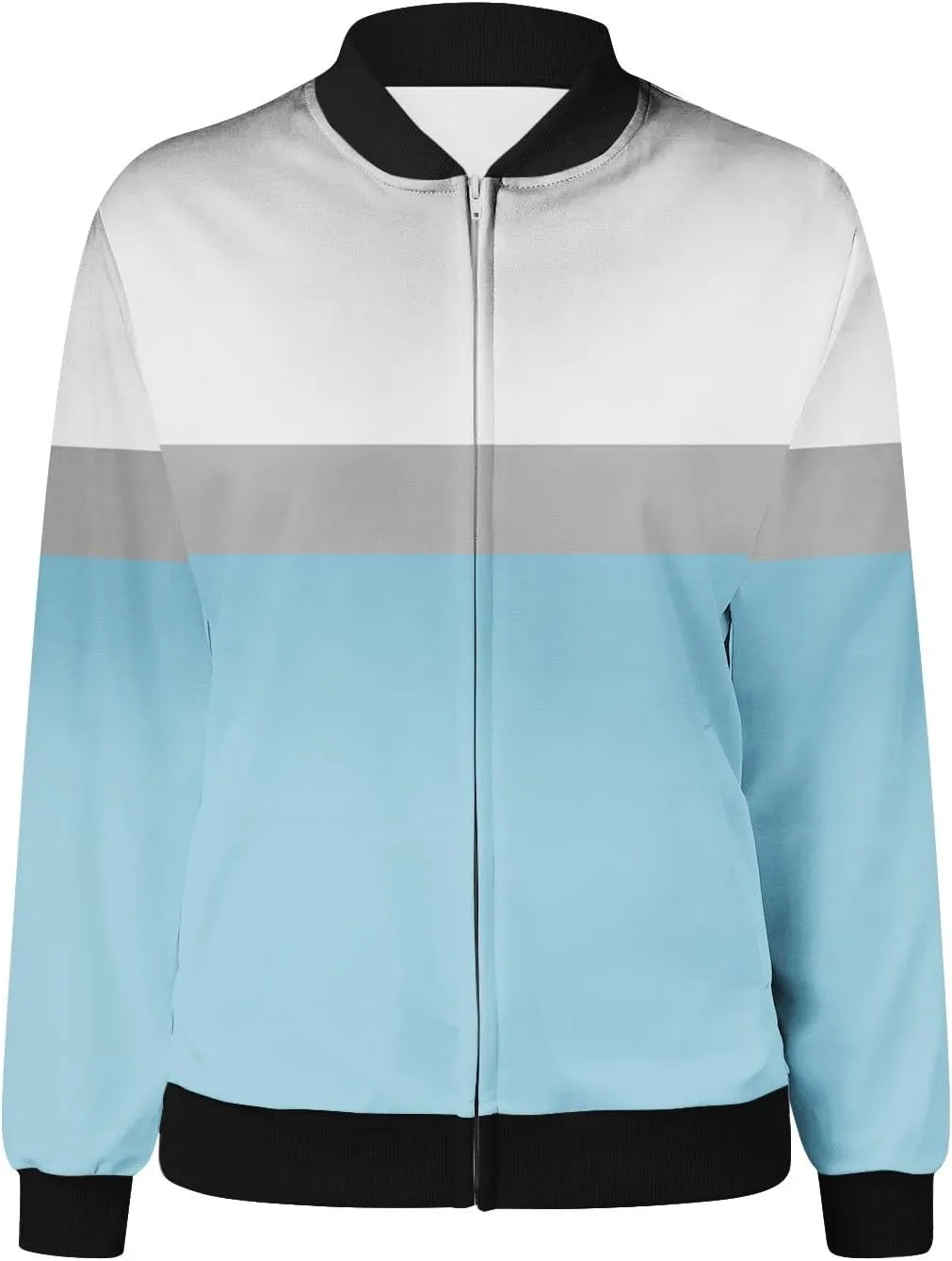 Women's Bomber Jacket 2024 Casual Coat Fall Fashion Lightweight Zip Up Tops Long Sleeve Outerwears Floral Windbreaker