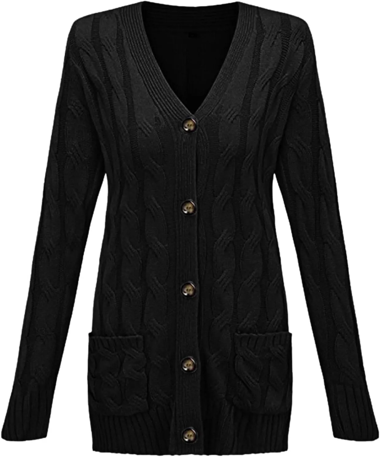 Womens Casual Knit Cardigan Sweater Large Size Loose Button Jacket Women Winter Sweaters for Women