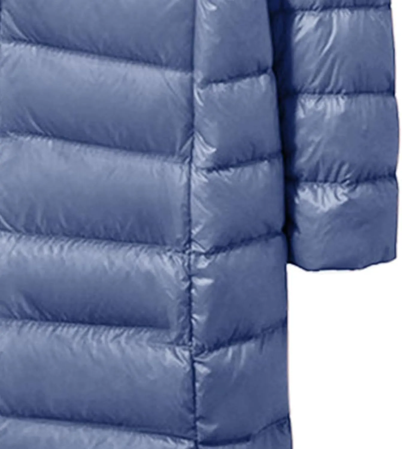 Women's Lightweight Down Jacket Zip Up Plus Size Hooded Quilted Puffer Jackets Mid-Length Winter Coats
