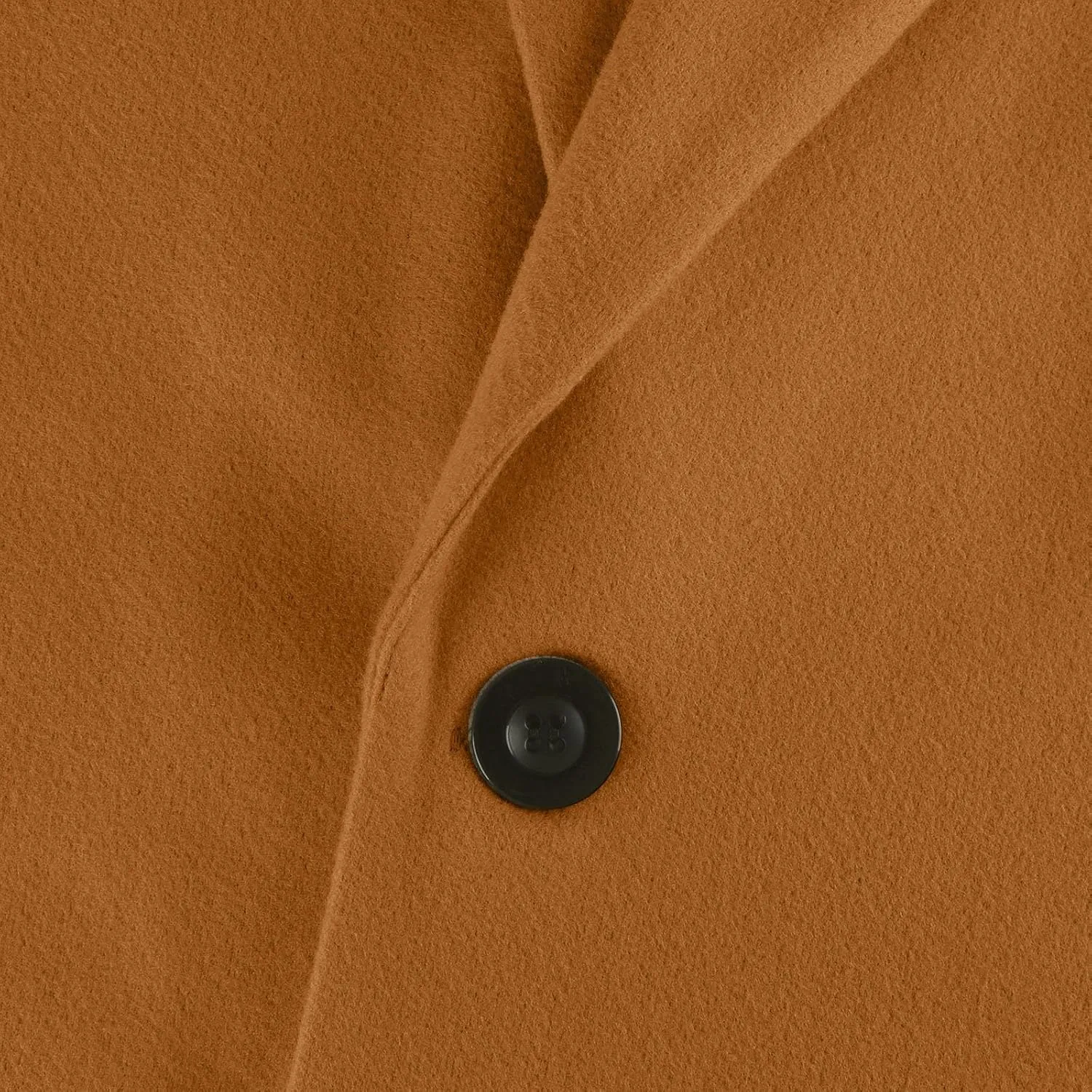Womens Pea Coats Trendy Lapel Neck 3/4 Sleeve Button Coats Winter Double Breasted Wool Coats with Pockets
