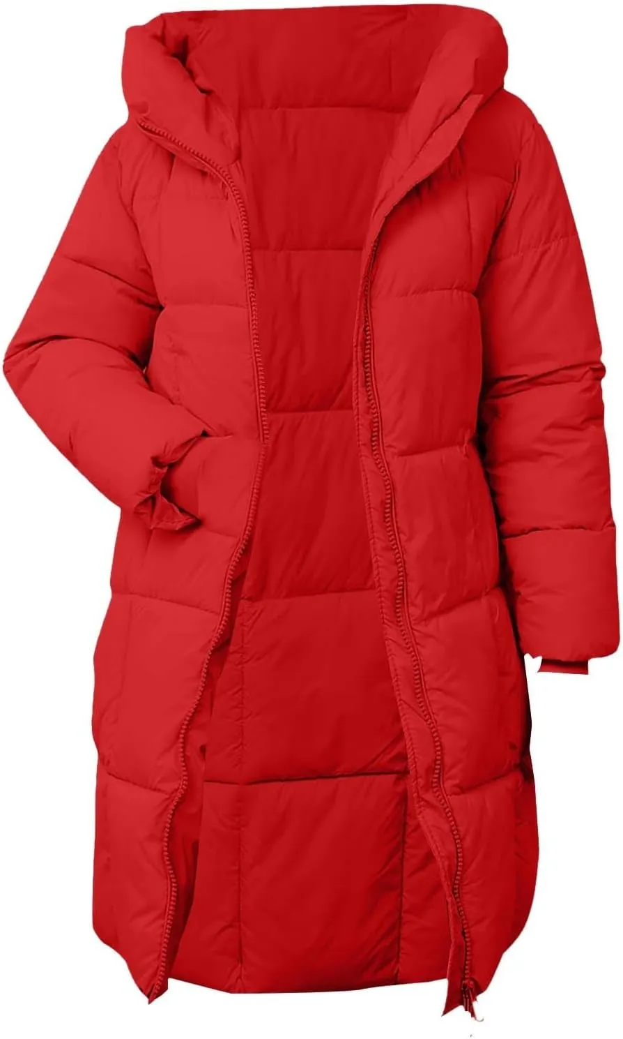 Women's Puffer Parka Jacket Quilted Outerwear Outerwear Jackets Winter Warm Hooded Snow Coats