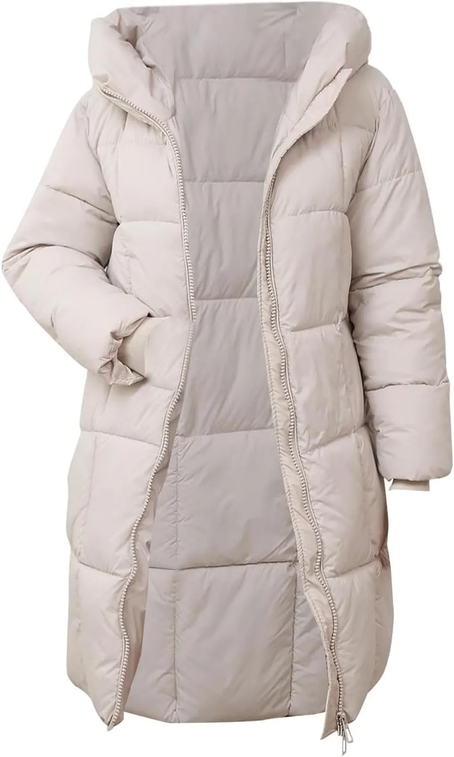 Women's Puffer Parka Jacket Quilted Outerwear Outerwear Jackets Winter Warm Hooded Snow Coats