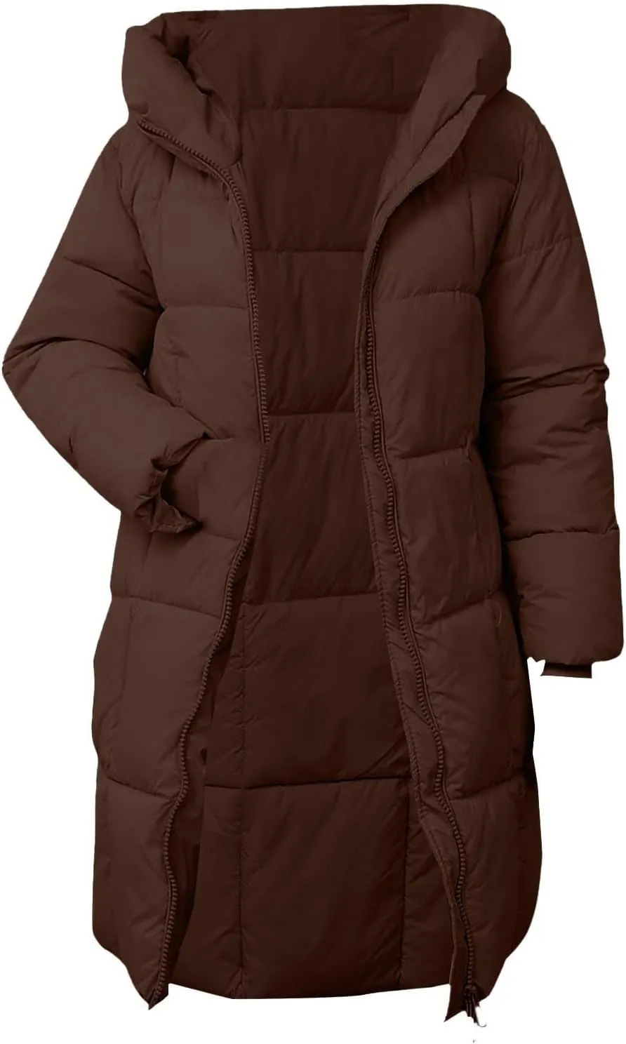 Women's Puffer Parka Jacket Quilted Outerwear Outerwear Jackets Winter Warm Hooded Snow Coats