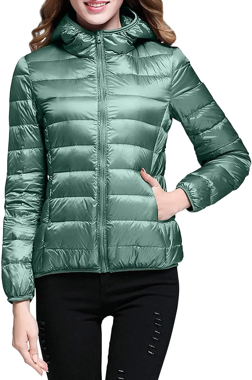 Women's Puffer Parka Jacket Quilted Outerwear Outerwear Jackets Winter Warm Hooded Snow Coats