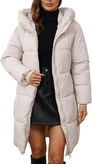 Women's Puffer Parka Jacket Quilted Outerwear Outerwear Jackets Winter Warm Hooded Snow Coats