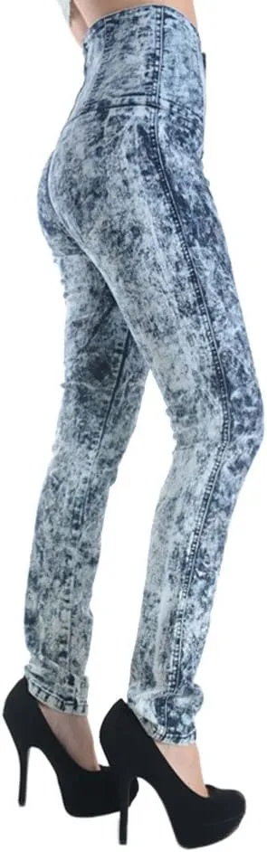 Women's Ripped Knee Skinny Fit Denim Bottoms