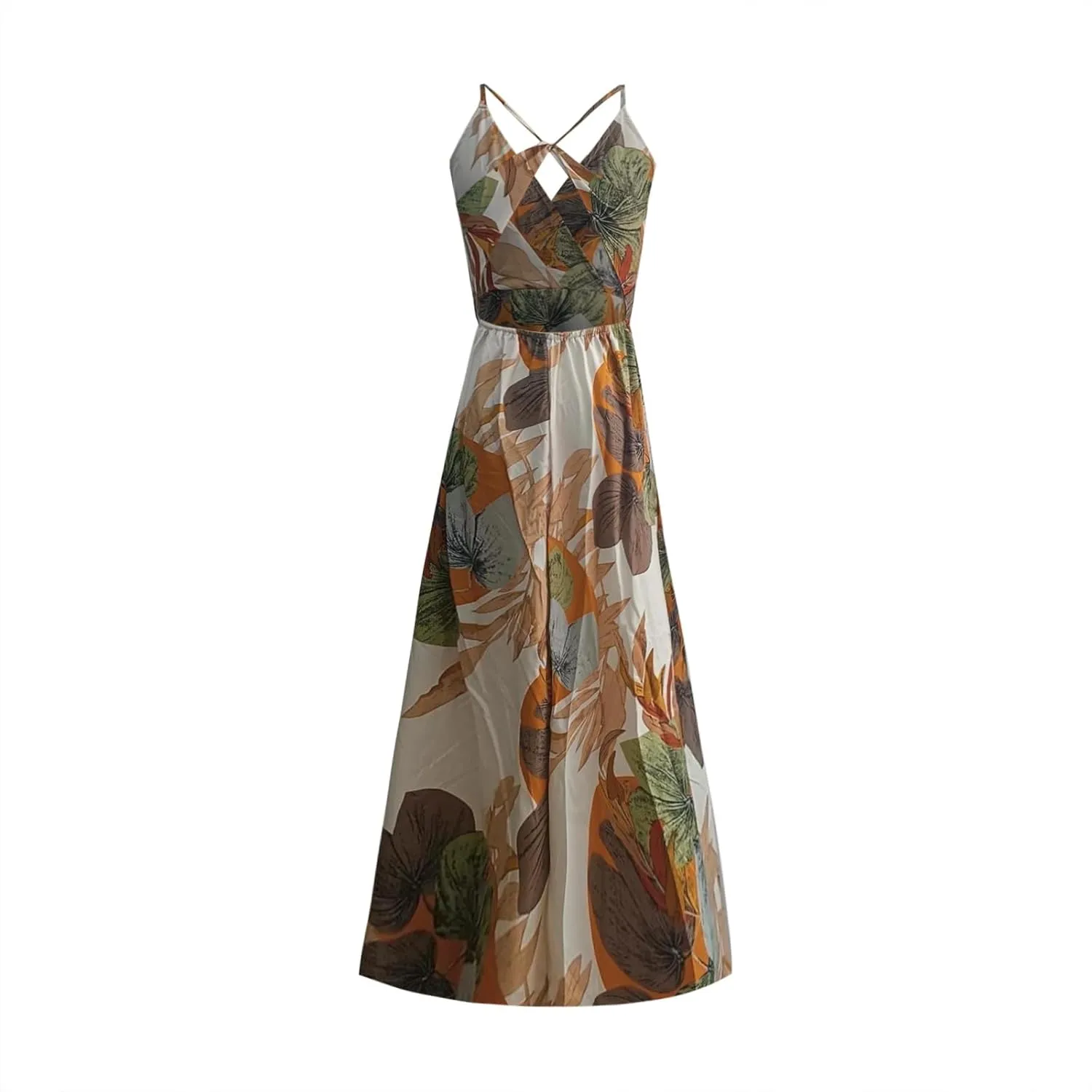 Womens Sexy Spaghetti Straps Maxi Dresses Beach Boho Dress Flowy Vocation Outfits 2025