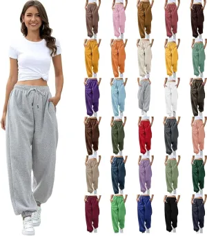 Womens Sweatpants 2024 High Waisted Baggy Sweatpants Joggers Sports Workout Jogger Pants with Pocket Teen Trousers