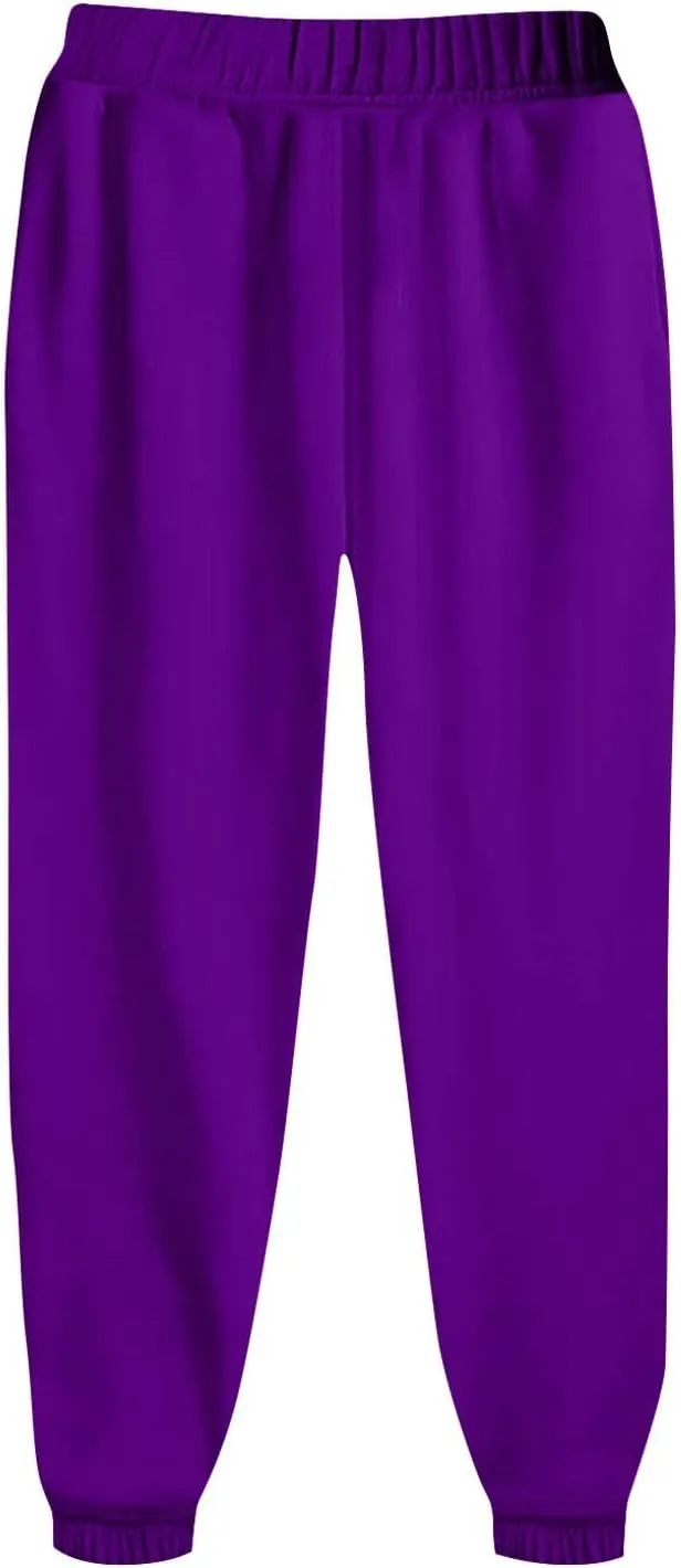 Womens Sweatpants Hiking Bottoms Joggers Lounge Drawstring Straight Leg High Waisted Basics Pants Trousers