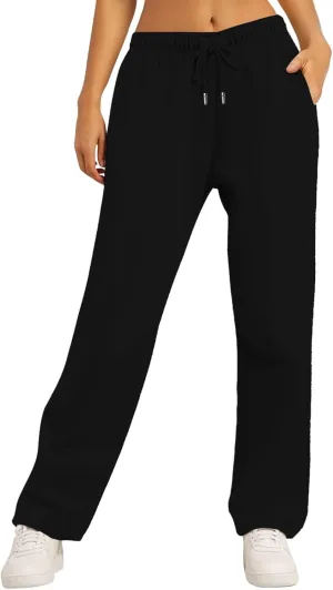 Womens Sweatpants Stretch Bottoms Plus Size Joggers Lounge Cute Thermal Running Loose Fit Pants Trousers