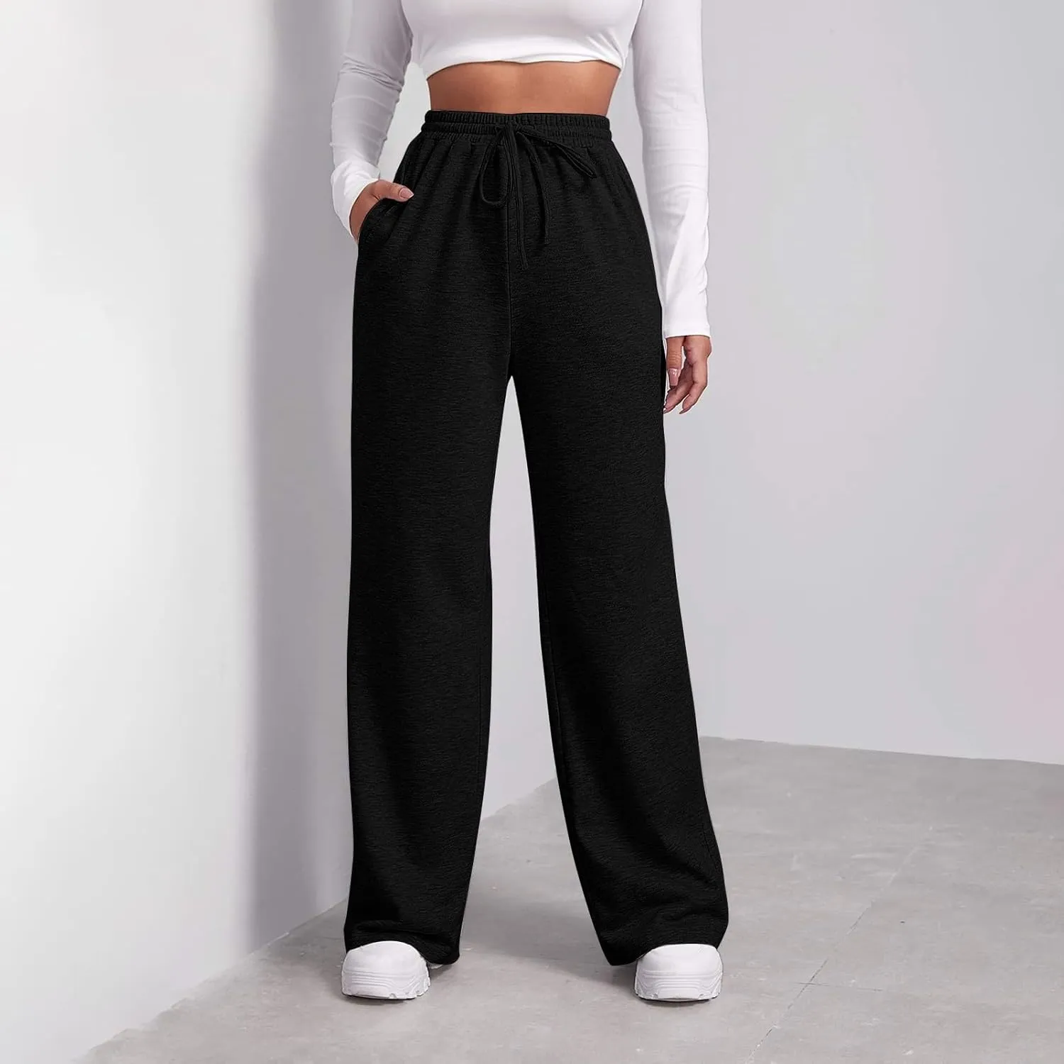 Womens Sweatpants Stretch Bottoms Plus Size Joggers Lounge Cute Thermal Running Loose Fit Pants Trousers
