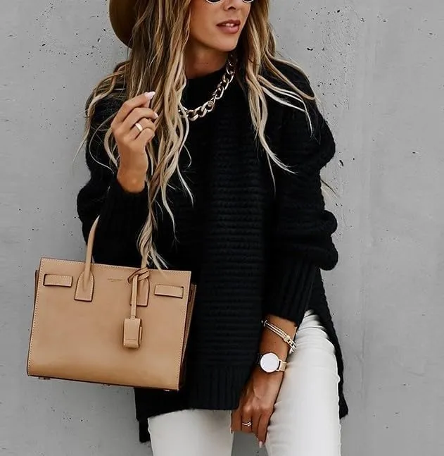 Womens Turtleneck Sweaters Oversized Batwing Long Sleeve Pullover Fall Winter Loose Chunky Knit Jumper Tops