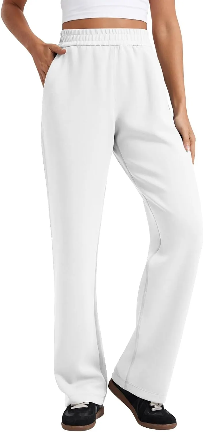 Womens Wide Leg Sweatpants Baggy Y2k High Waisted Lounge Pants Casual Loose Petite Pants Elastic Waist Sweat Pants
