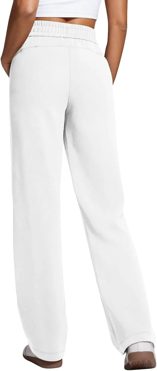 Womens Wide Leg Sweatpants Baggy Y2k High Waisted Lounge Pants Casual Loose Petite Pants Elastic Waist Sweat Pants