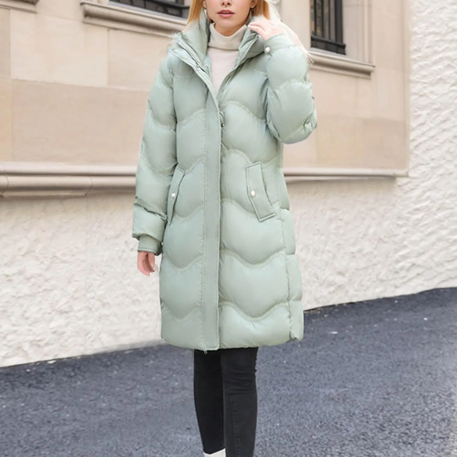 Women's Winter Coats Plus Size Long Puffer Jackets Thicken Quilted Lightweight Jackets Down Jackets Parkas Outerwear