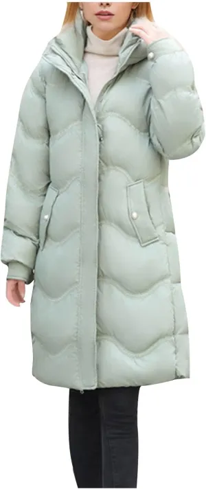 Women's Winter Coats Plus Size Long Puffer Jackets Thicken Quilted Lightweight Jackets Down Jackets Parkas Outerwear