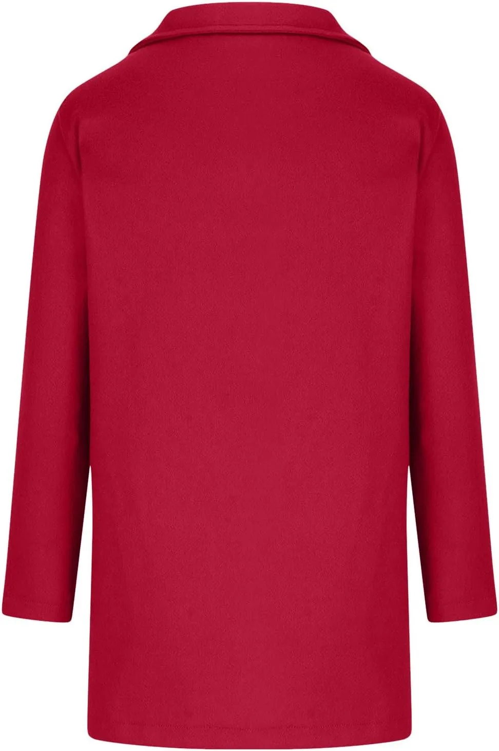 Womens Wool Blend Overcoat Button Up Stand Collar Slim Fit Jackets Business Casual Outerwear with Pockets