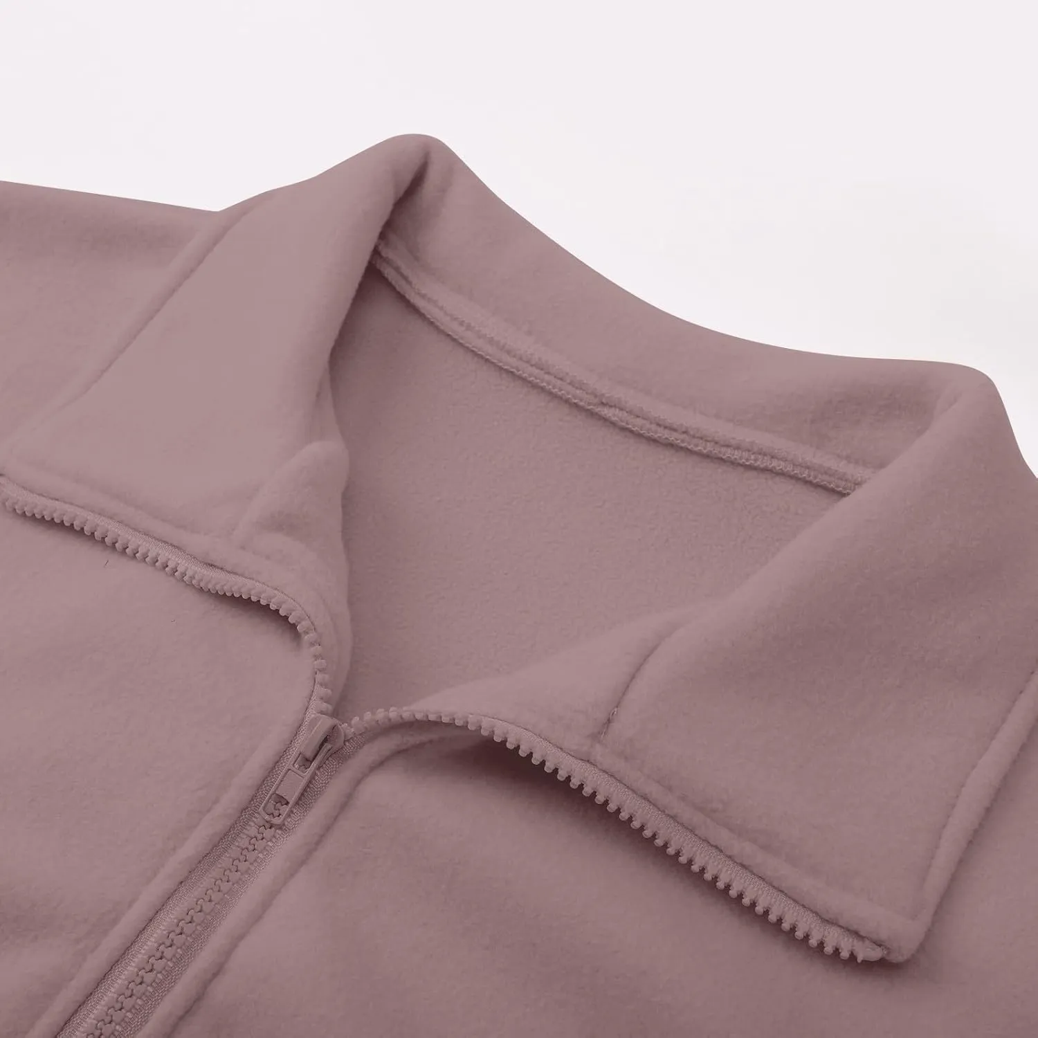 Womens Zip Up Hoodie Oversized Sweatshirt Fleece Cropped Jacket Trendy Fleece Jacket Travel Stretchy Jackets Utility