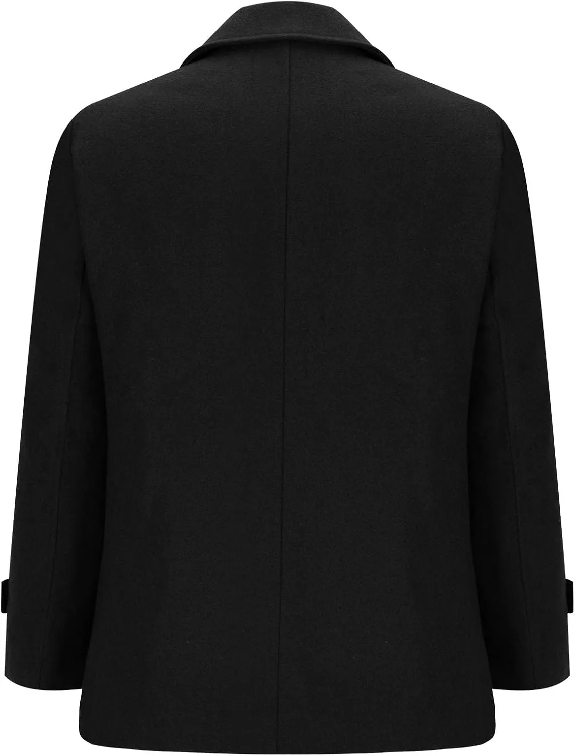 Xiaojmake Men's Winter Coat Wool Blend Trench Peacoat Classic Notched Collar Overcoat Slim Fit Woolen Double Breasted Jackets