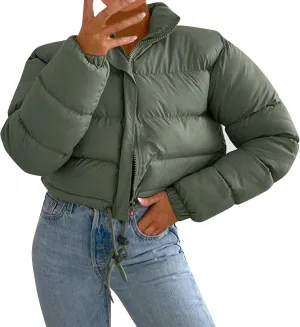 XUETON Women's Casual Zip Up Anork Jackets Fleece Lined Downs Puffer Jacket Jackets Padded Peacoat Outwear Trenchcoat