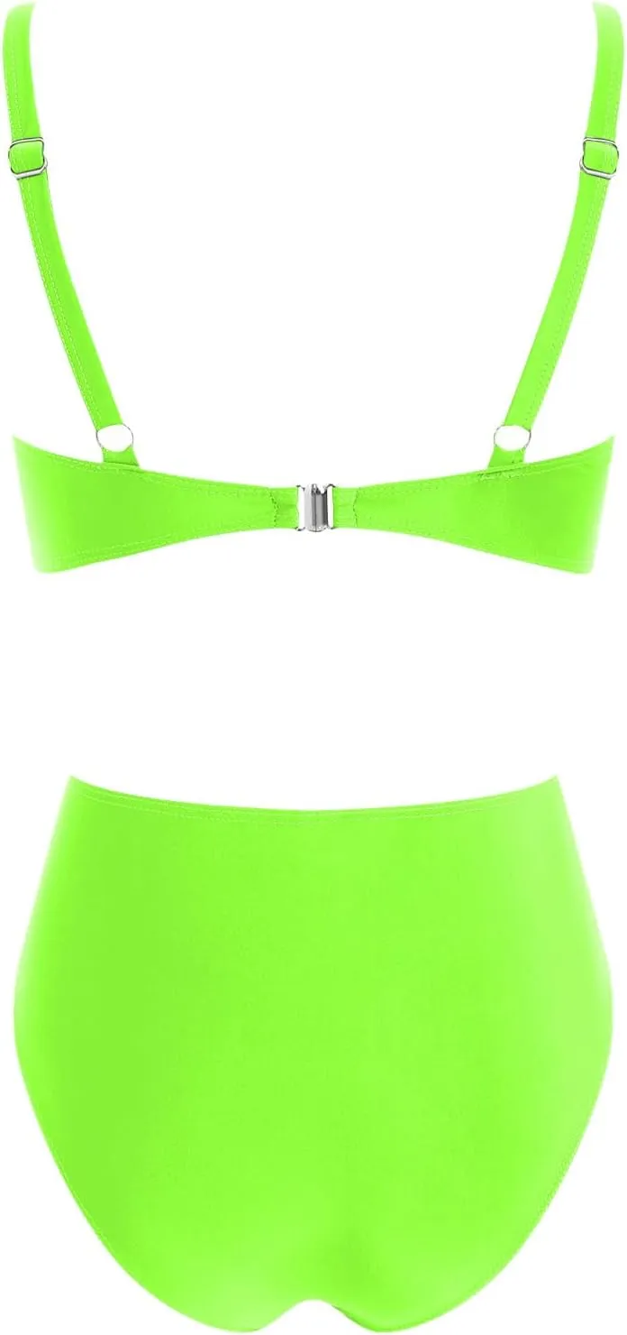 yardsong Bikini Sets for Women Two Piece Sexy Bathing Suits Twist Knot Push Up Bikini Top High Waisted Bottoms Swimsuits