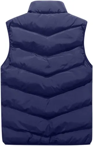 Ymosrh Mens Down Vest Casual Lightweight Puffer Vests Stand Collar Sleeveless Jacket Fall Winter Outdoor Warm Coat, M-4XL