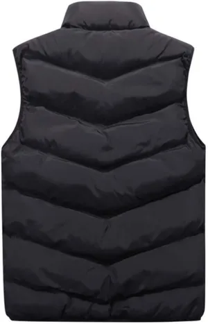 Ymosrh Mens Down Vest Casual Lightweight Puffer Vests Stand Collar Sleeveless Jacket Fall Winter Outdoor Warm Coat, M-4XL