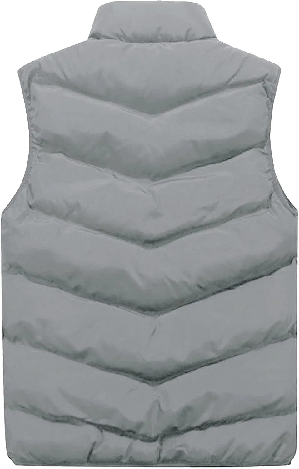 Ymosrh Men's Puffer Vest Outdoor Casual Stand Collar Vests for Padded Jacket Coat Vest Light, S-4XL